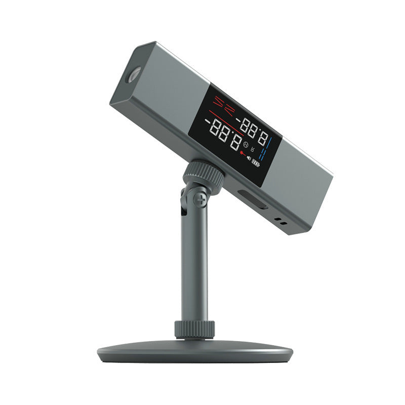 Poziomica laserowa 360° z wyświetlaczem LED — samopoziomujący laser krzyżowy do prac budowlanych
