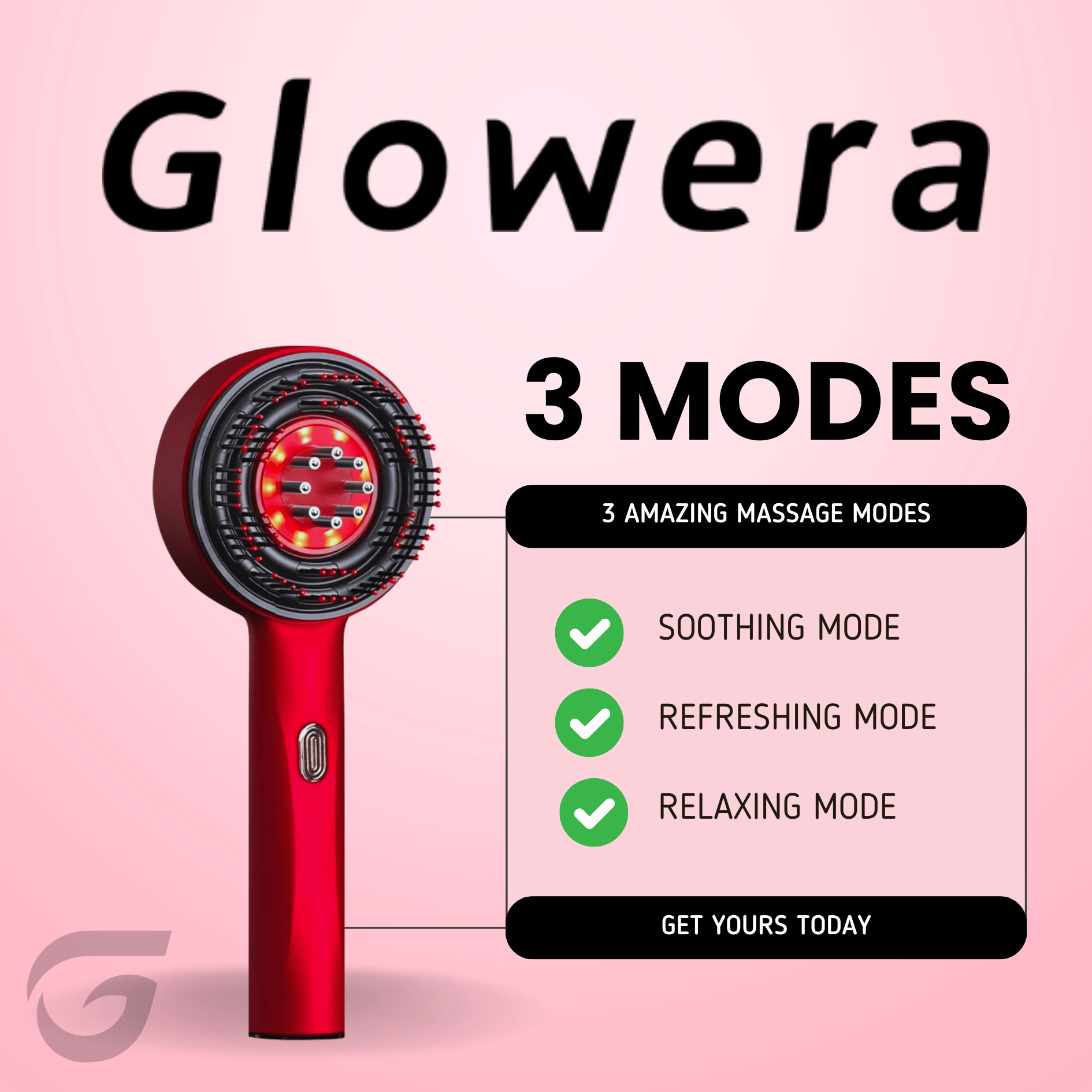 3-in-1 Red Light Scalp Massager | Fervei