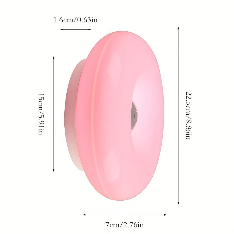 Lampada a forma di ciambella arancione moderna per un'illuminazione ambientale elegante