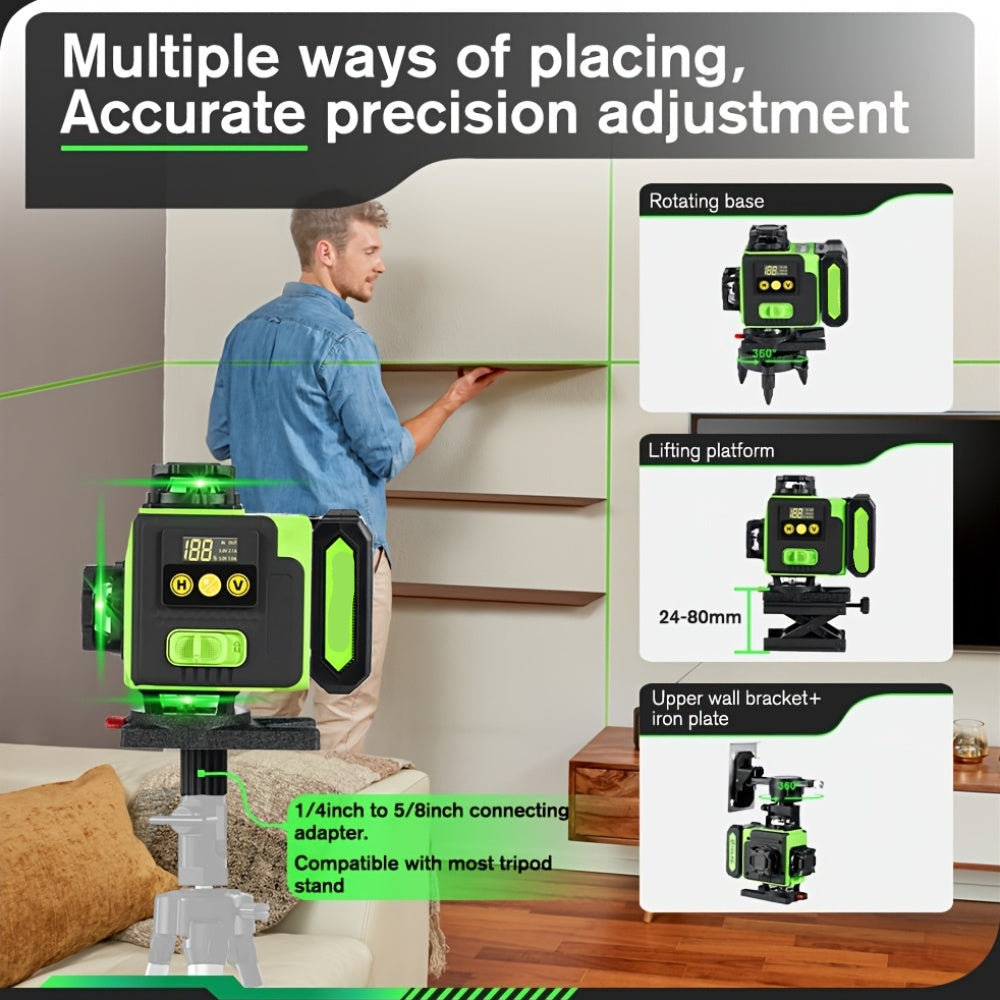 360 Laser Level Tool for Precision Construction Alignment