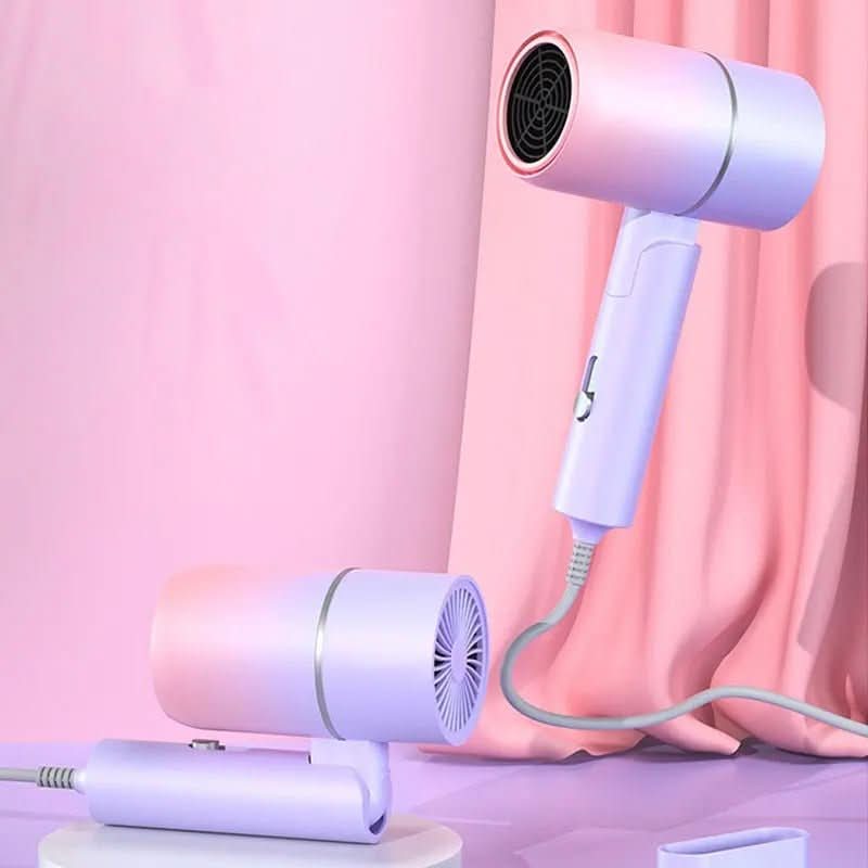 GlideFold Foldable Hair Dryer With Ion Technology For Shiny Hair