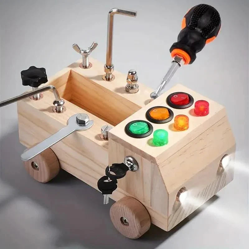 Nova Mind Busy Board For Kids Interactive Learning Toy To Build Fine Motor Skills