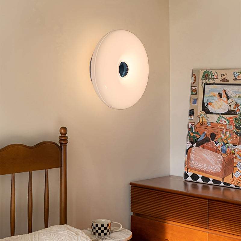 Lampada a forma di ciambella arancione moderna per un'illuminazione ambientale elegante