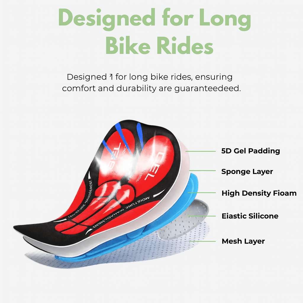 AeroStride gelové cyklistické šortky s polstrováním pro úlevu od bolesti sedací části