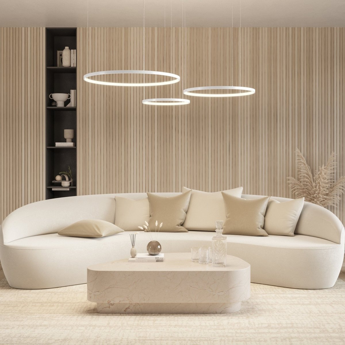Lampa wisząca LumaRing z pilotem LED do domu