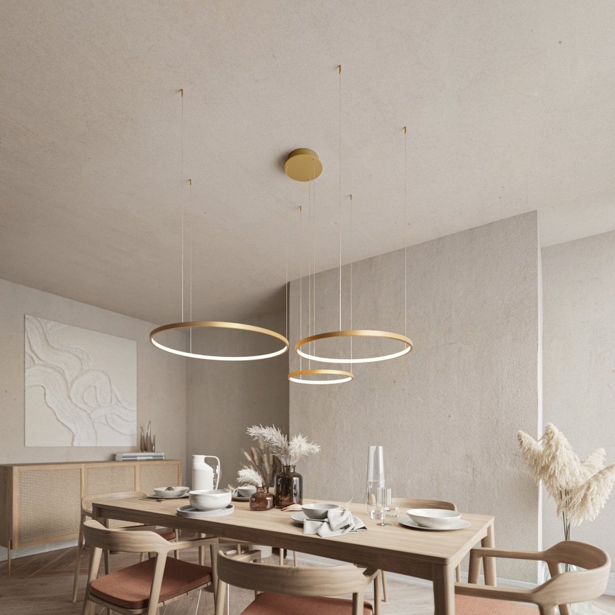 Lampa wisząca LumaRing z pilotem LED do domu