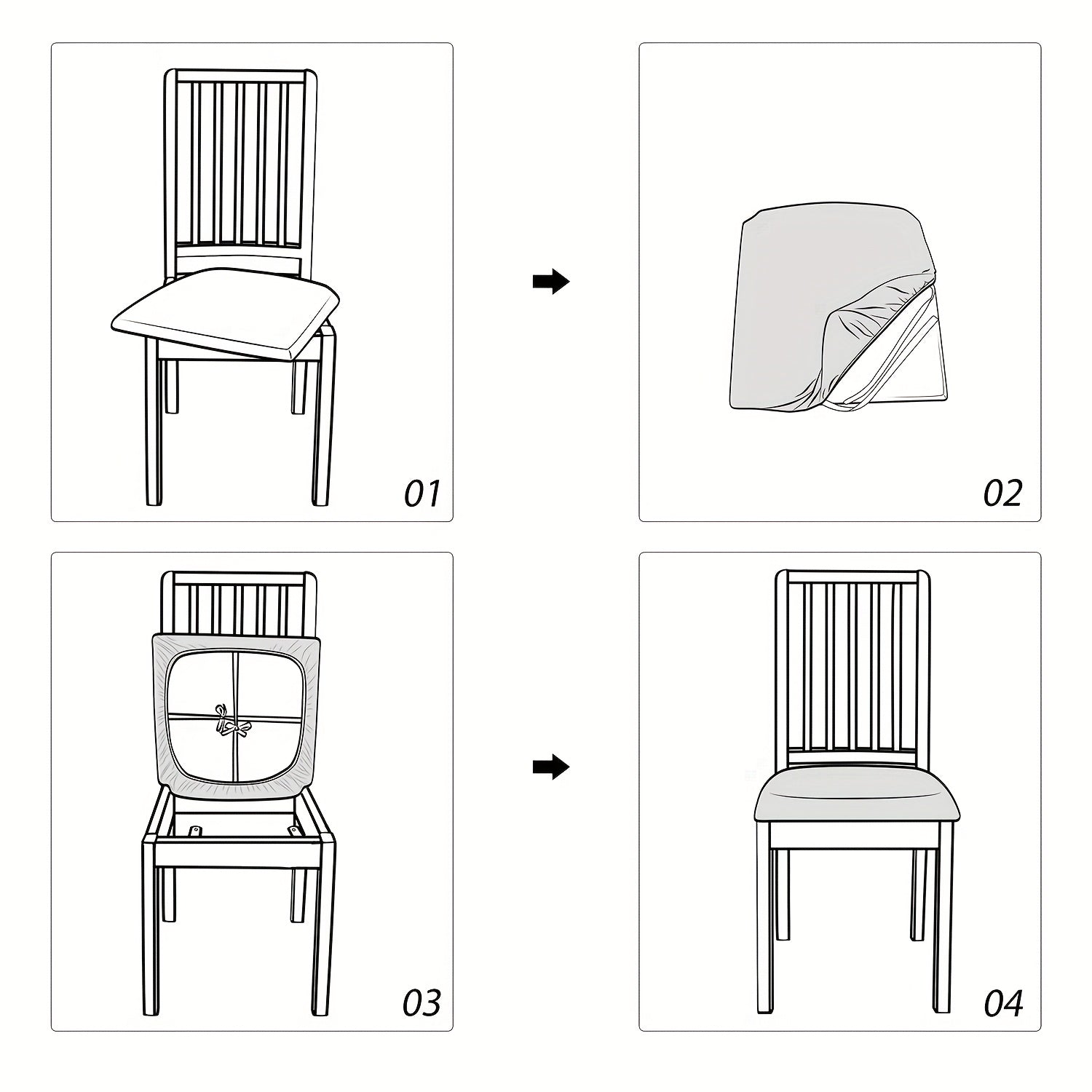 Modern Stretch Protection for Elegant Dining Chairs