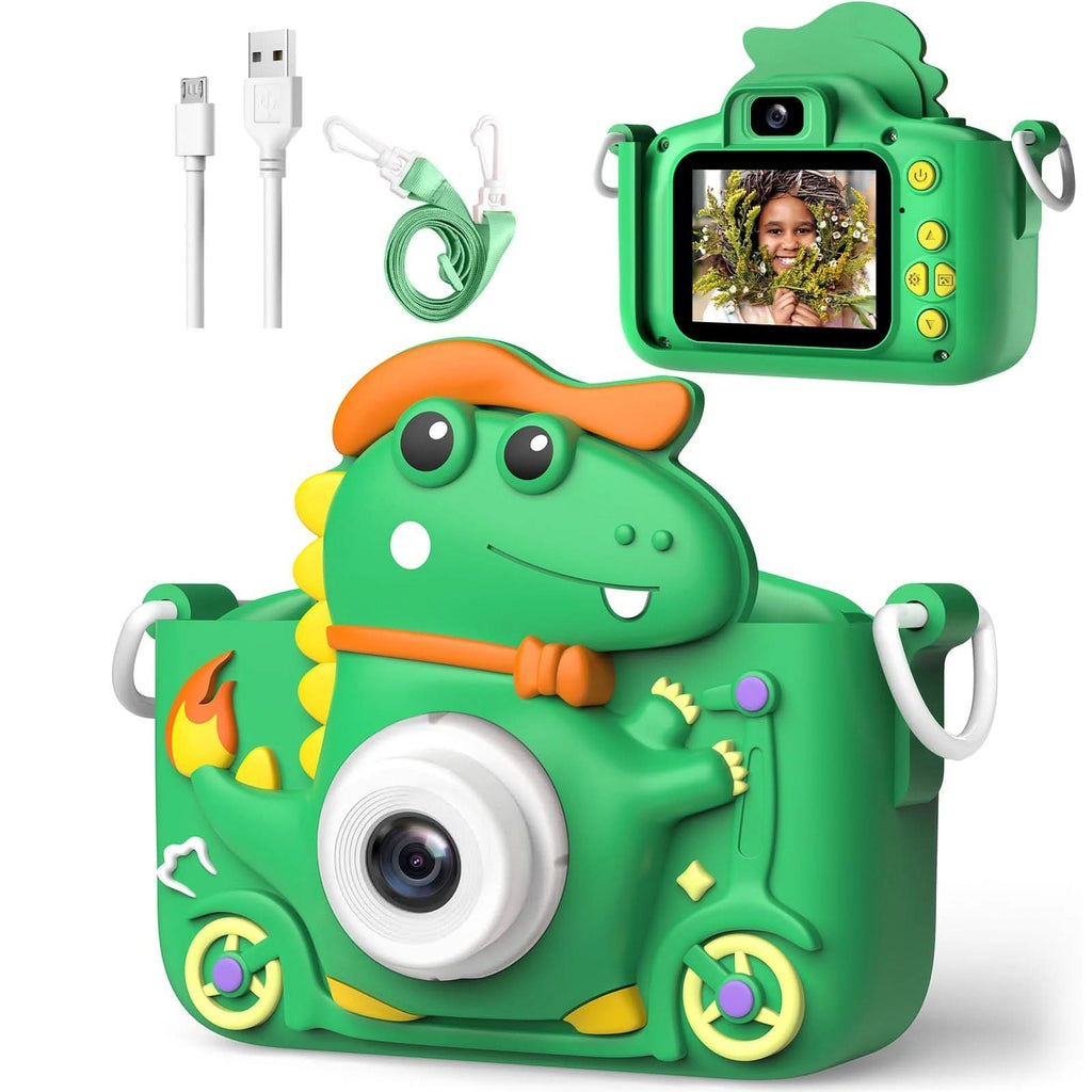 DinoVista Kids Camera With 1080p HD Dinosaur Design