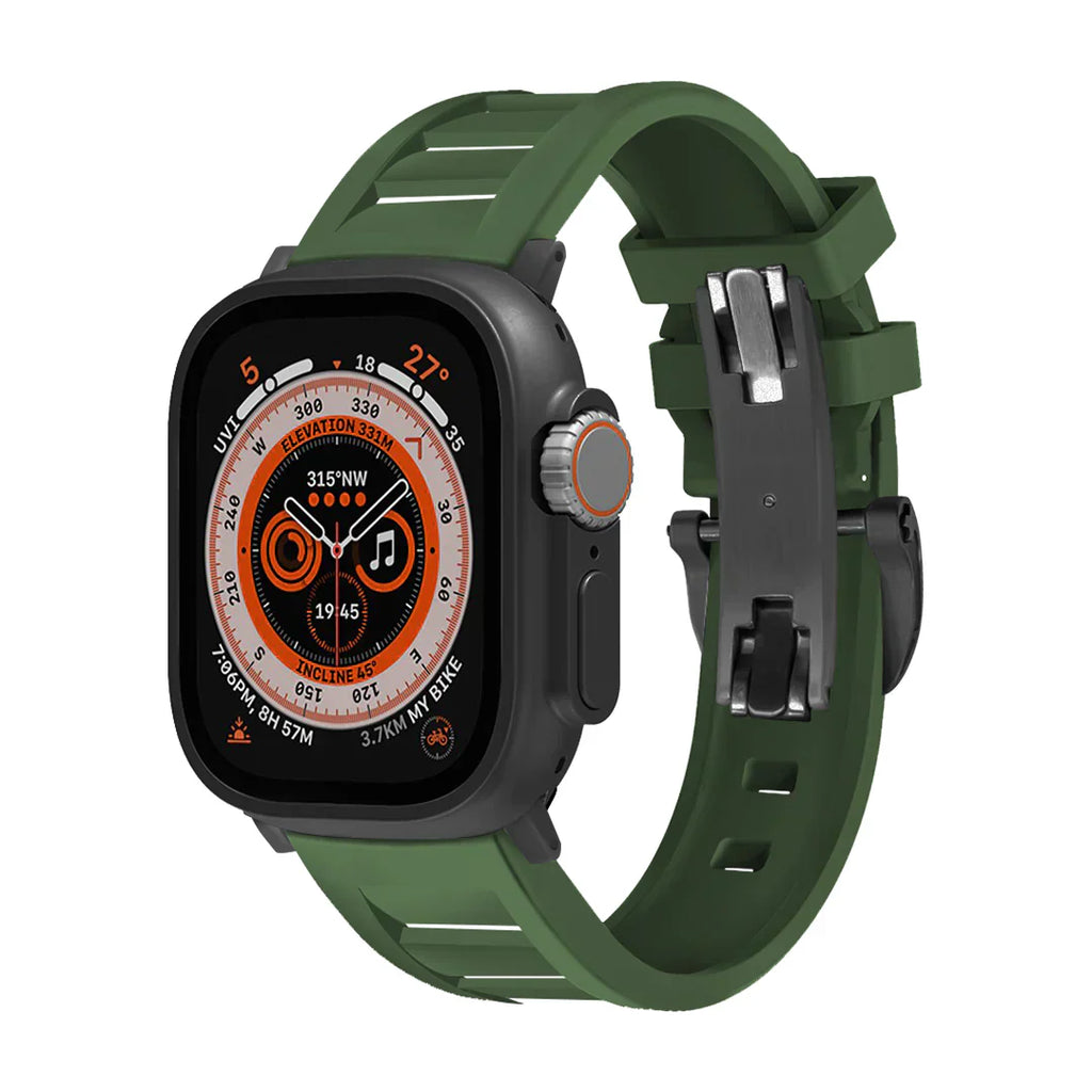 Řemínek na Apple Watch FKM s motýlkovou sponou pro pohodlné nošení