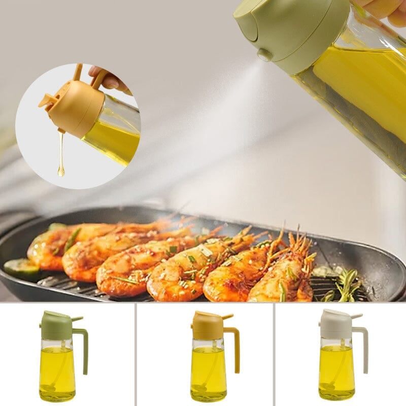 AeroChef 2v1 skleněný rozprašovač a dávkovač oleje kuchyňský nalévací nástroj