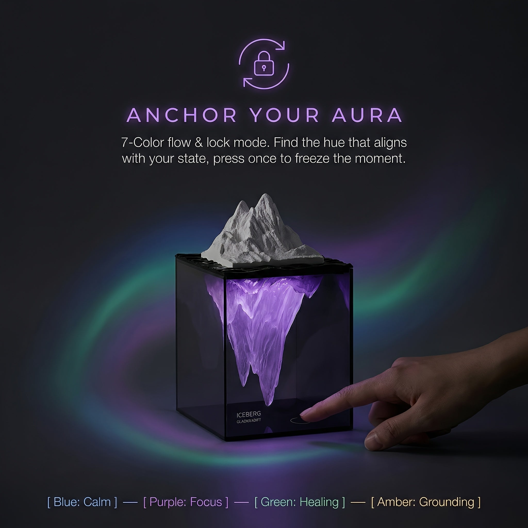 Lumină de noapte pentru meditație vizuală, ideală pentru spații ambientale relaxante
