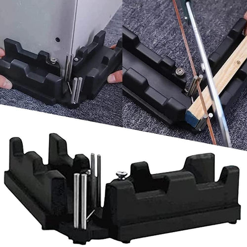2-in-1 Miter Angle Measuring Tool with Saw Guide Template for Precise Angle Cuts
