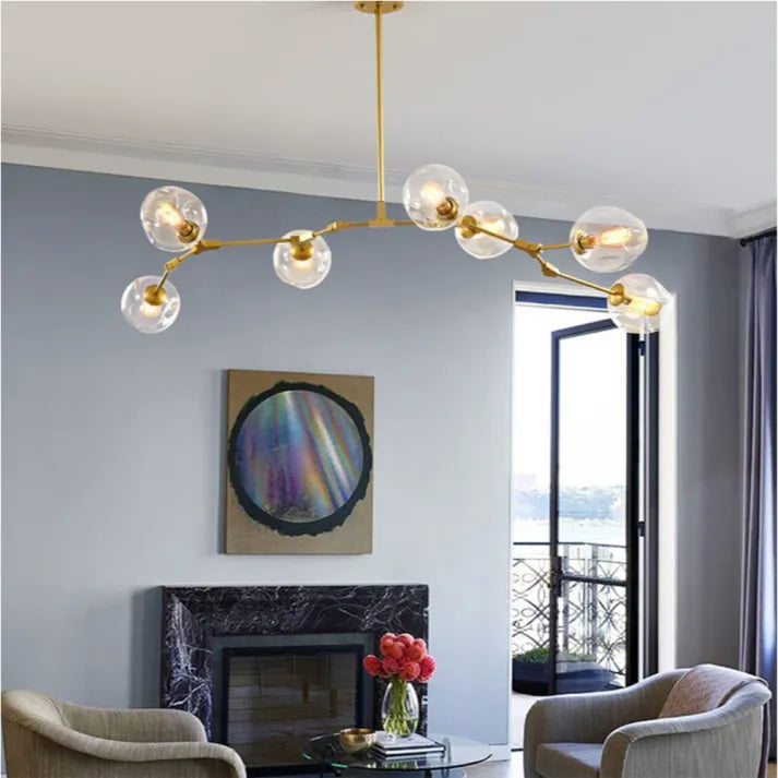 Lampada a sospensione BubbleLight Sputnik con bolle di vetro