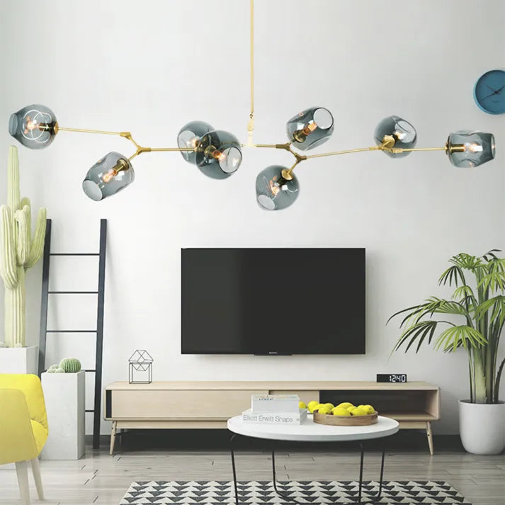 Lampada a sospensione BubbleLight Sputnik con bolle di vetro