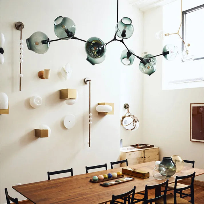 Lampada a sospensione BubbleLight Sputnik con bolle di vetro