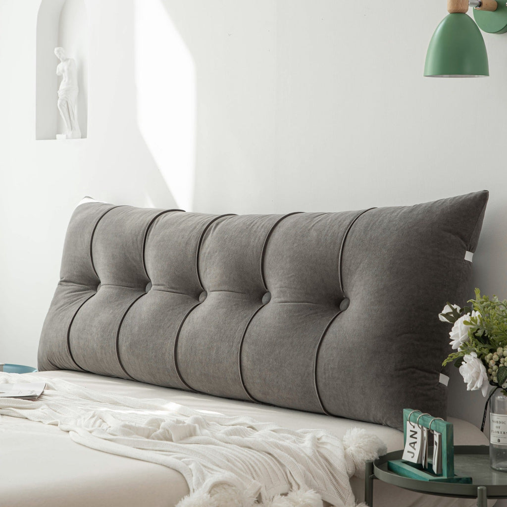 Luxurious Back Support Headboard Pillow For Ultimate Comfort On Bed Or Sofa