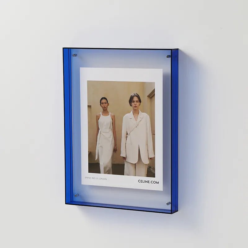 Coloured See Through Acrylic Photo Frame For Walls Or Desks