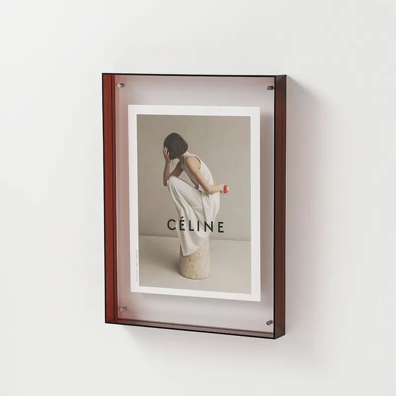 Coloured See Through Acrylic Photo Frame For Walls Or Desks