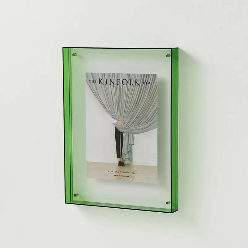 Coloured See Through Acrylic Photo Frame For Walls Or Desks