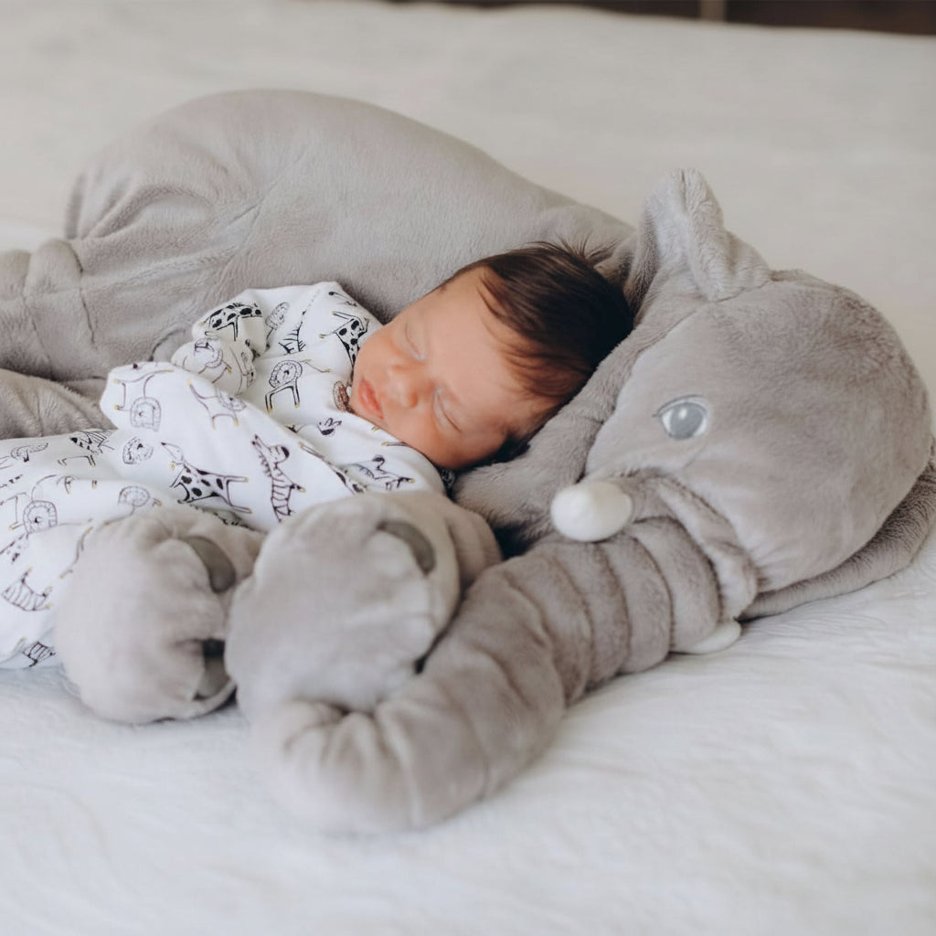 Pluszowa Poduszka Słoń Cuddle: Ultra Miękka i Przytulna dla Niemowląt i Dzieci