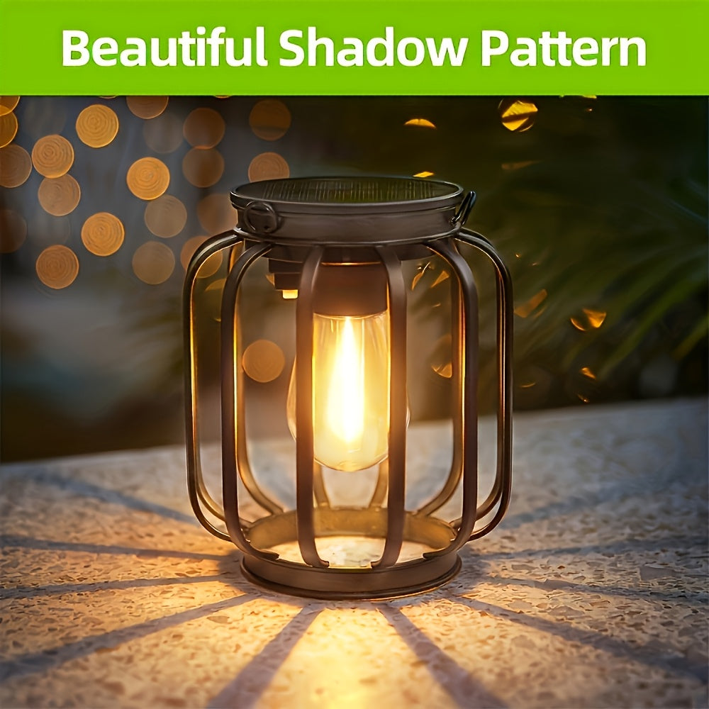 Lanterna Solar Warm Glow para Decoração de Pátio e Alpendre