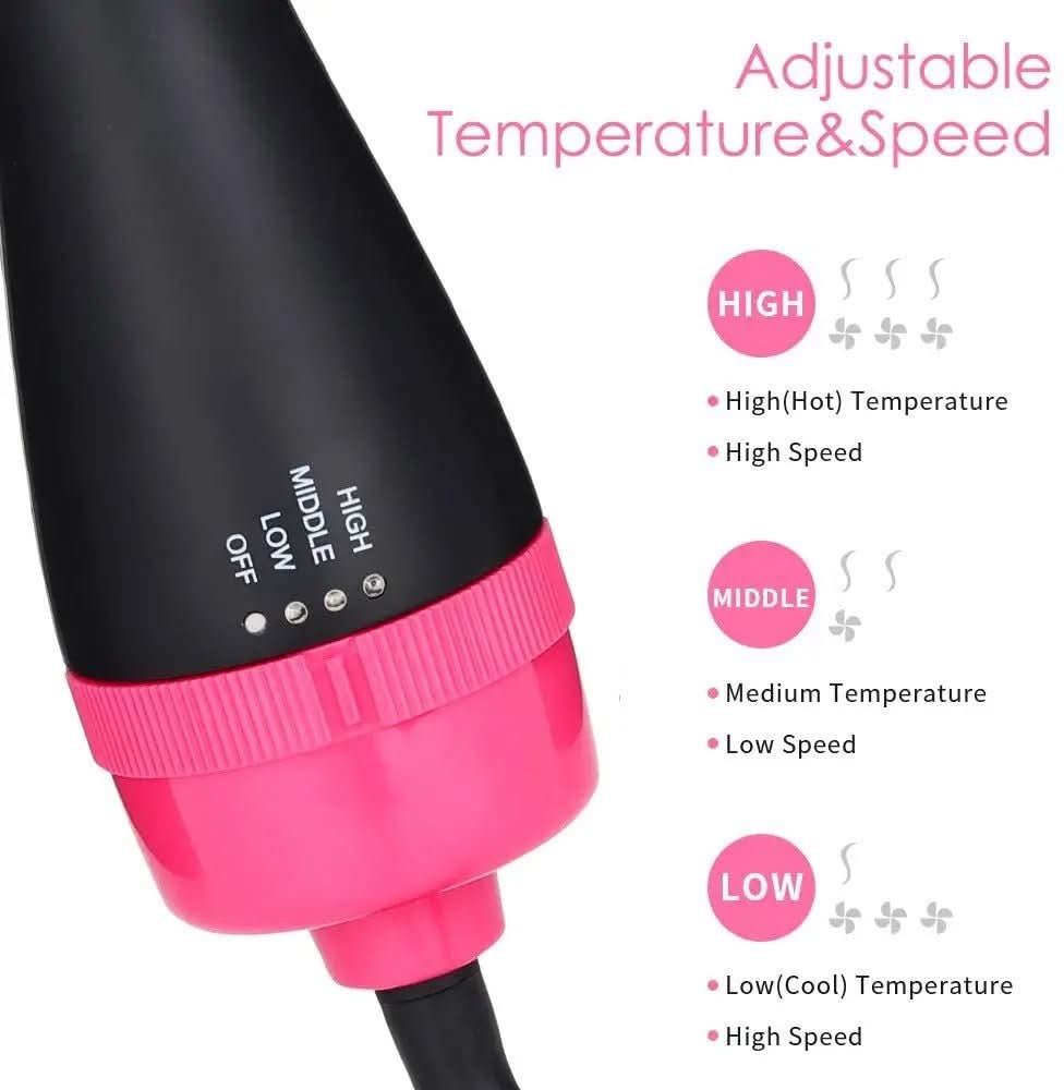 AuraNova ProStyle 4 In 1 Hair Dryer and Straightener for Volume Shine and Styling