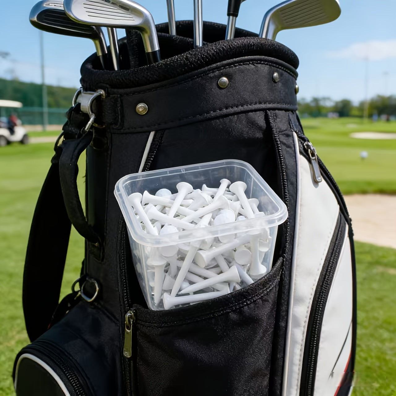 Prémiové dřevěné golfové teečka, balení 100 kusů