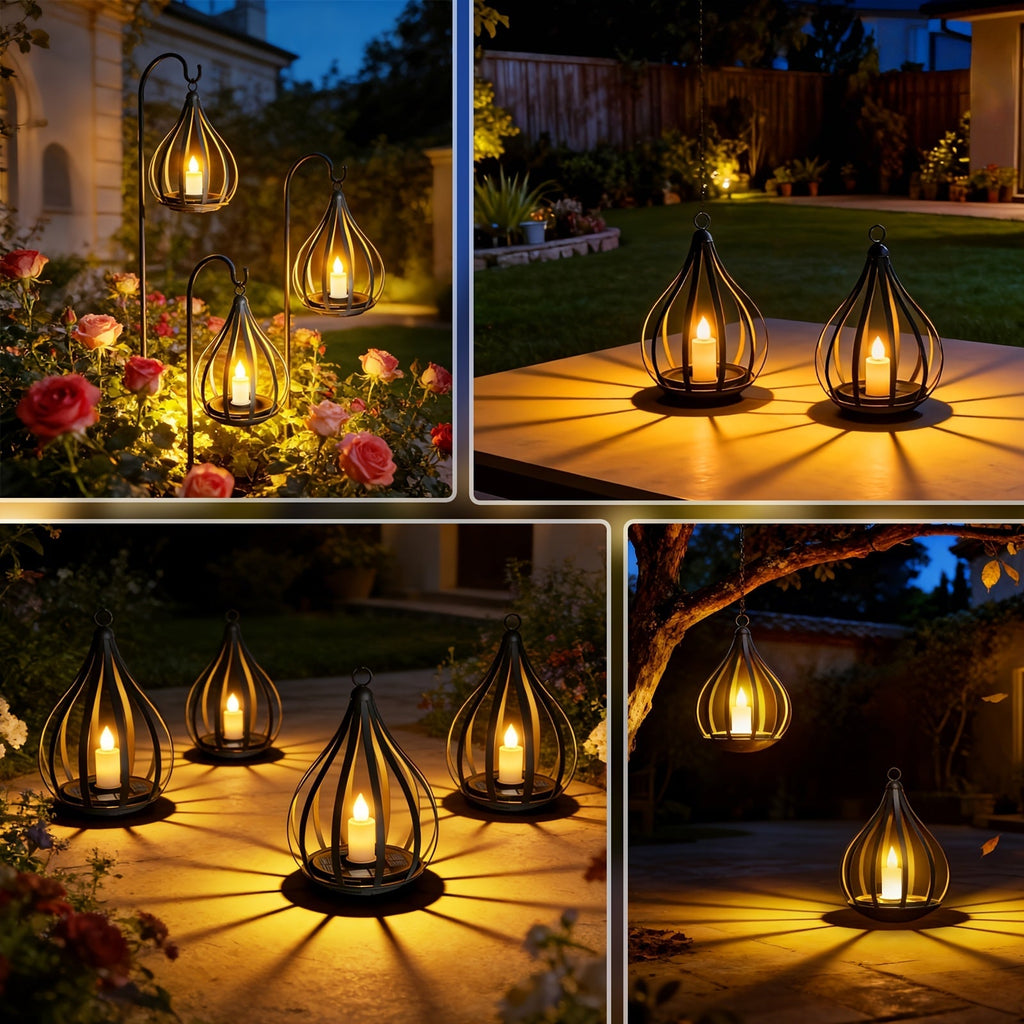 Hanging Solar Candle Lantern