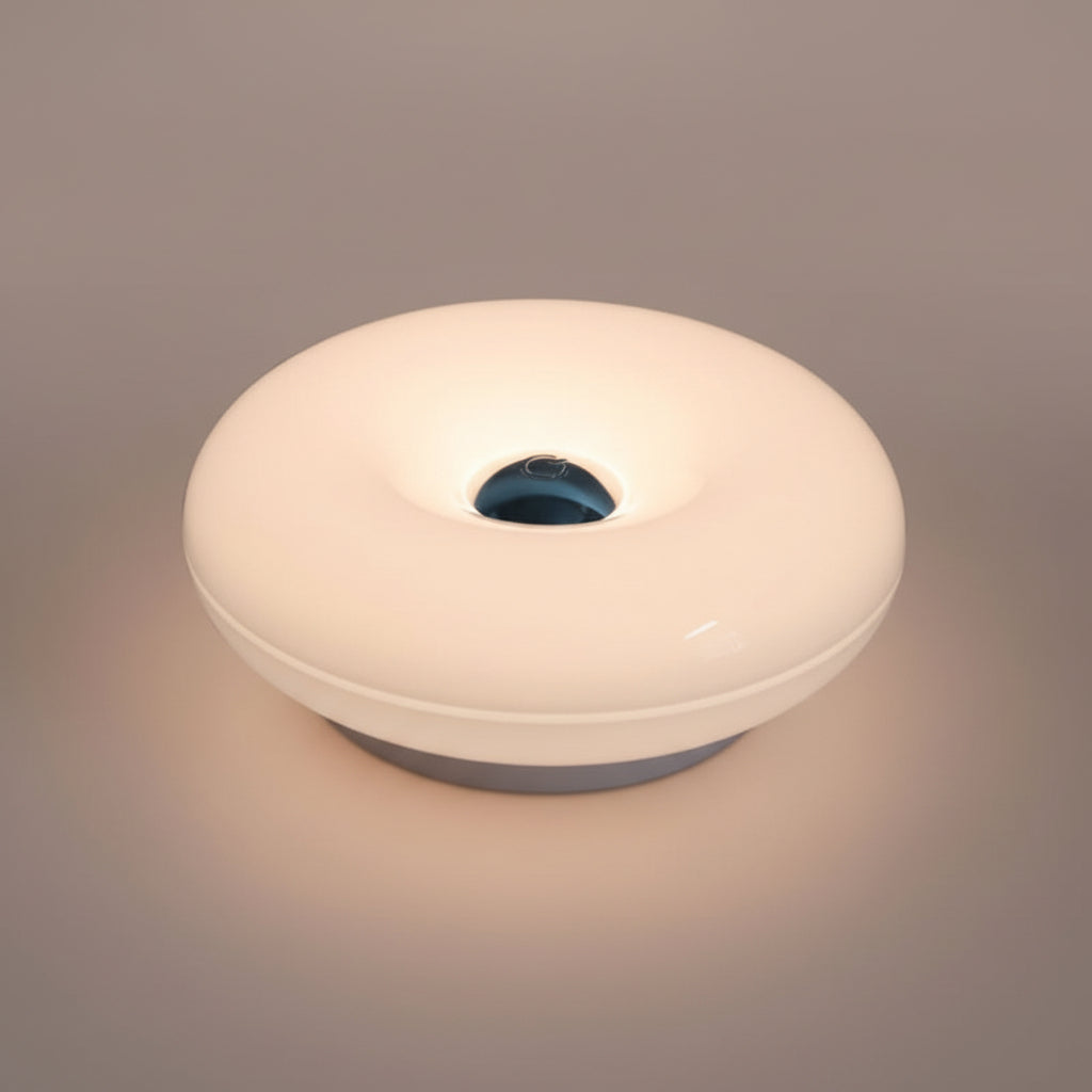 Lampada a forma di ciambella arancione moderna per un'illuminazione ambientale elegante