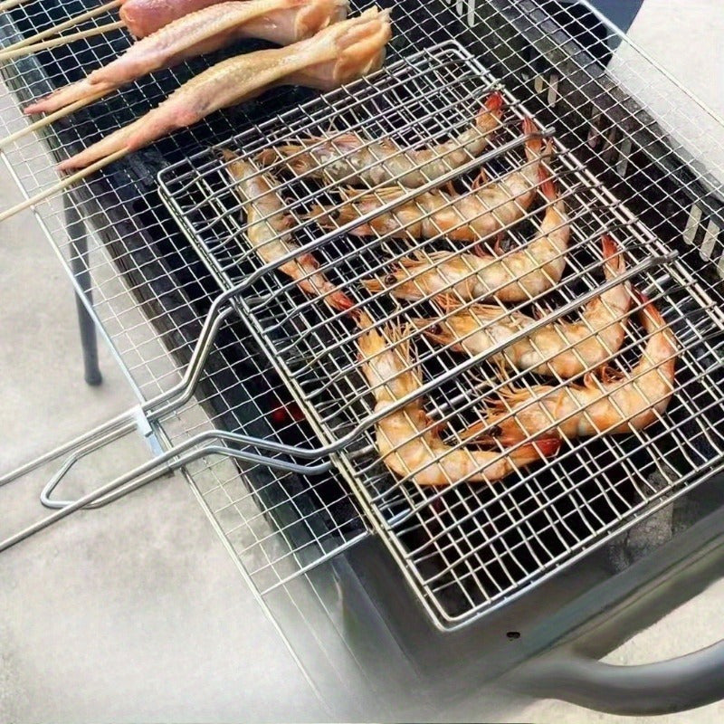 Erős grillkosár a könnyű szabadtéri sütéshez