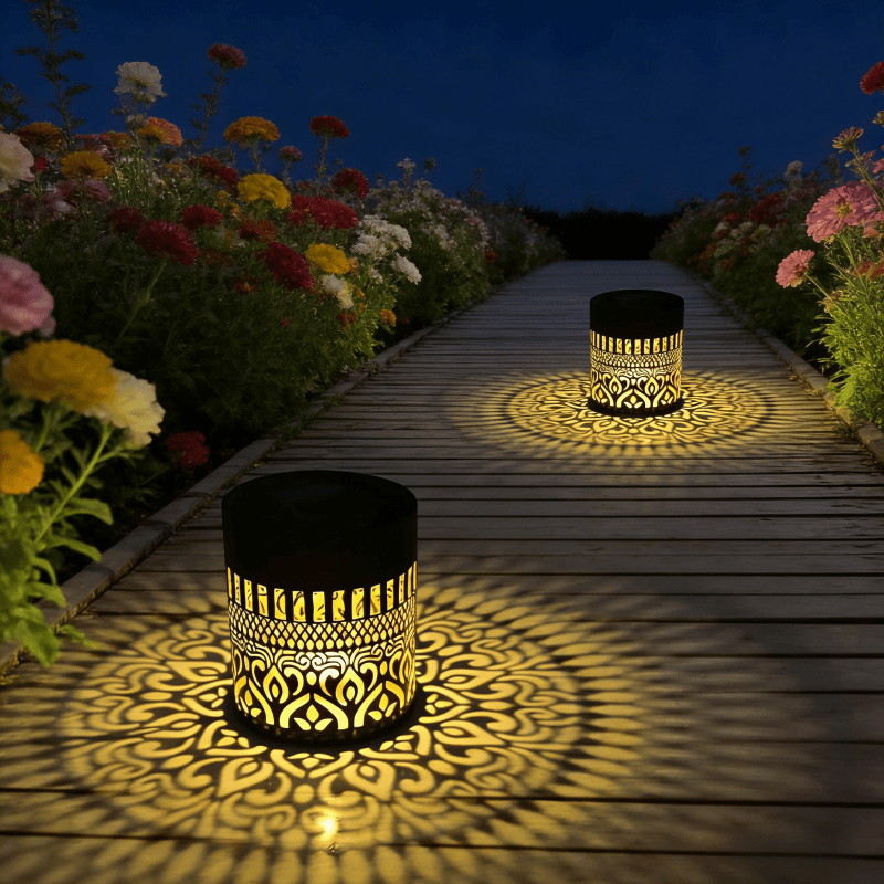 Solar Projection Lamp for Elegant Outdoor Ambience
