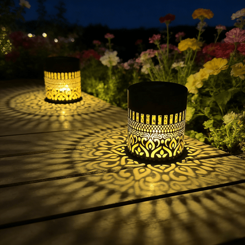 Solar Projection Lamp for Elegant Outdoor Ambience