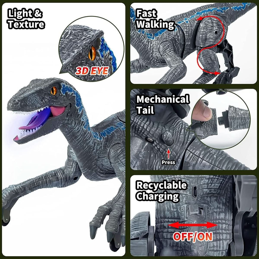 RexaDino - Dinosauro Interattivo con Luce e Suono per Divertimento Preistorico