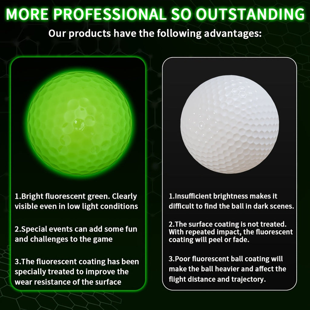 Fluorescerende natgolfbolde