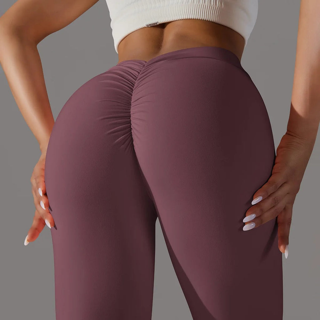 Leggings taille haute V-Back pour femmes avec silhouette classique