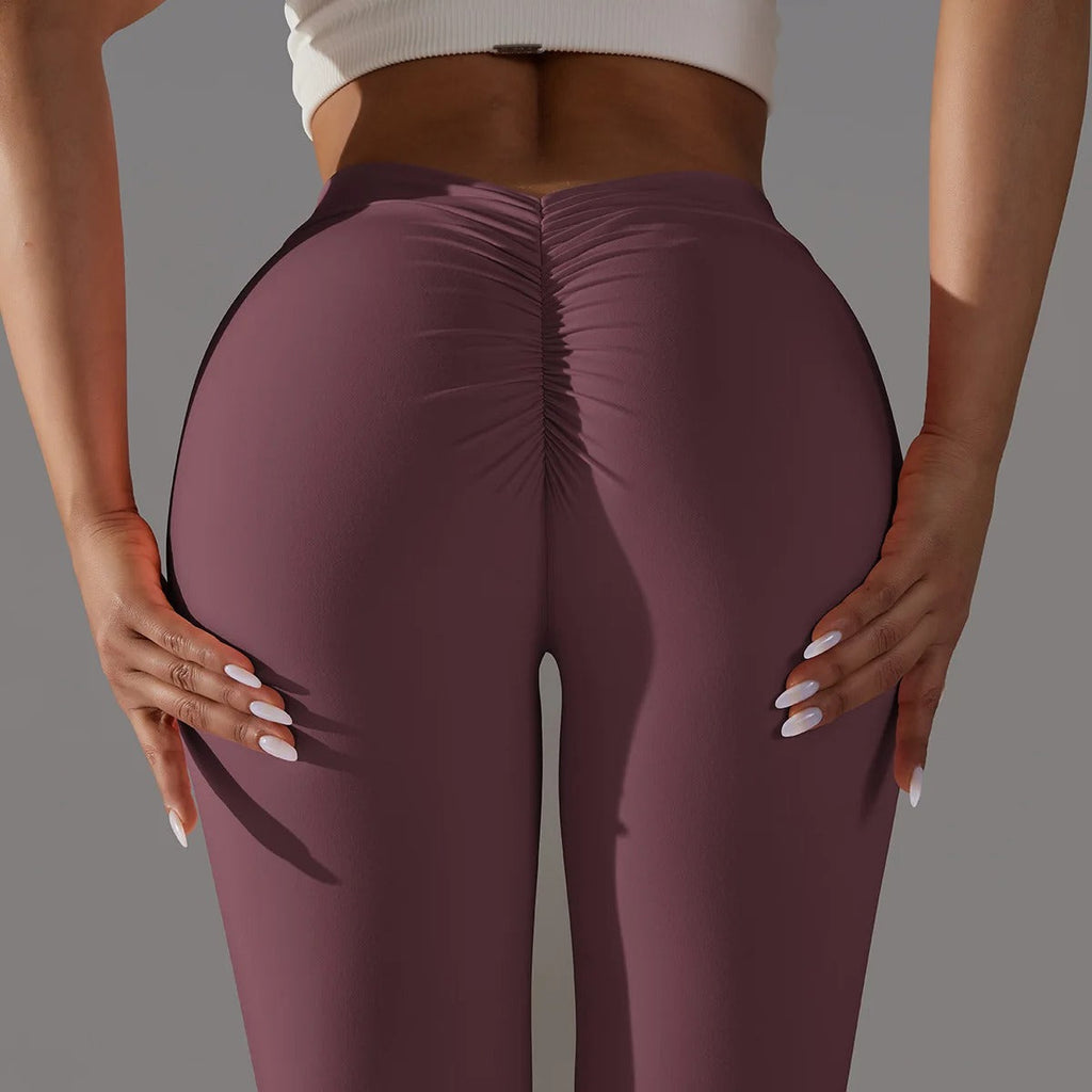 Leggings taille haute V-Back pour femmes avec silhouette classique