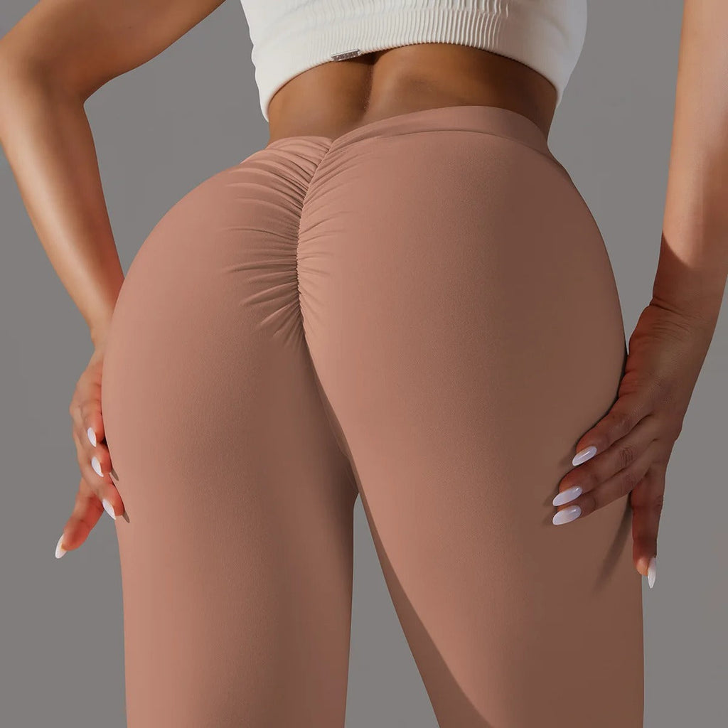 Leggings taille haute V-Back pour femmes avec silhouette classique