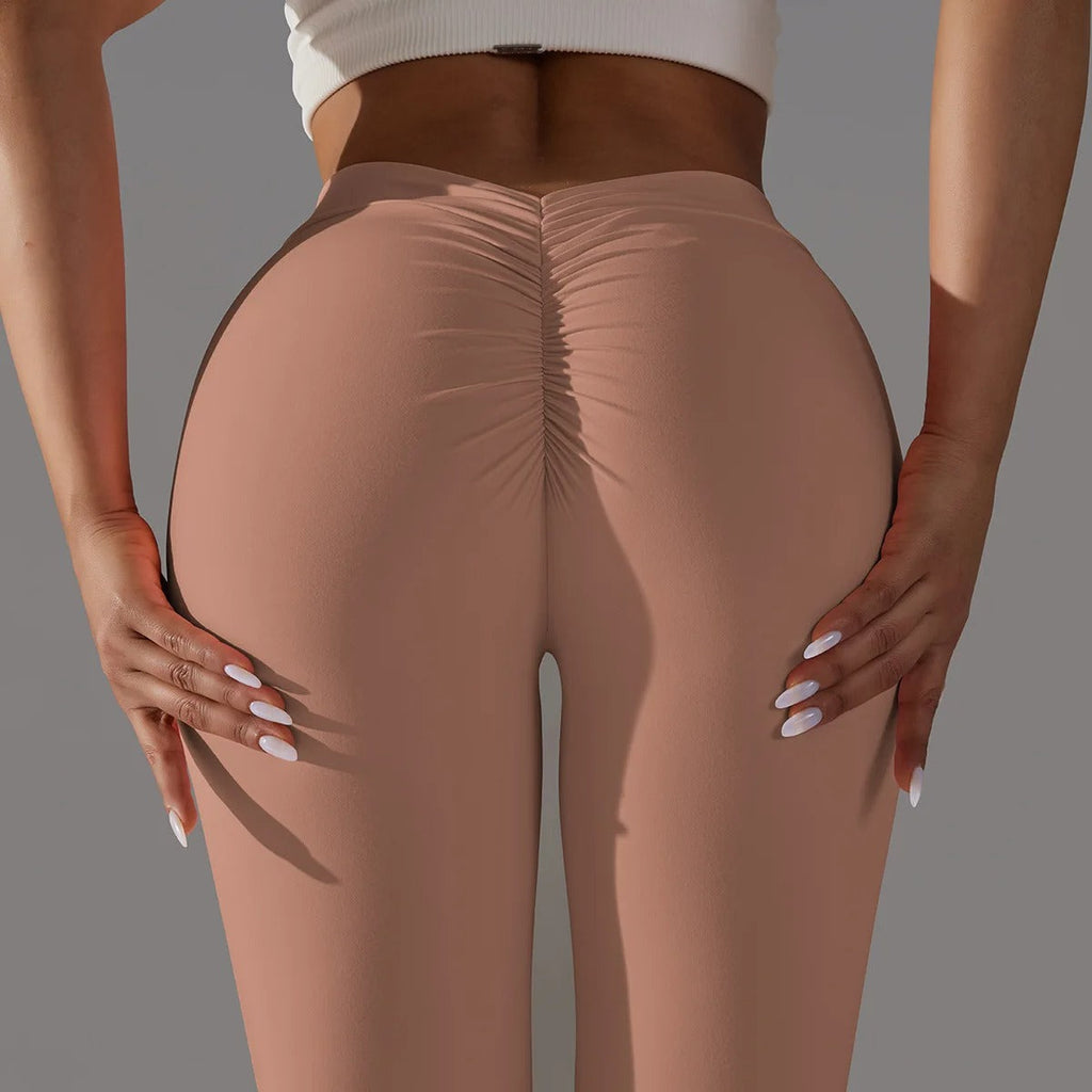 Leggings taille haute V-Back pour femmes avec silhouette classique