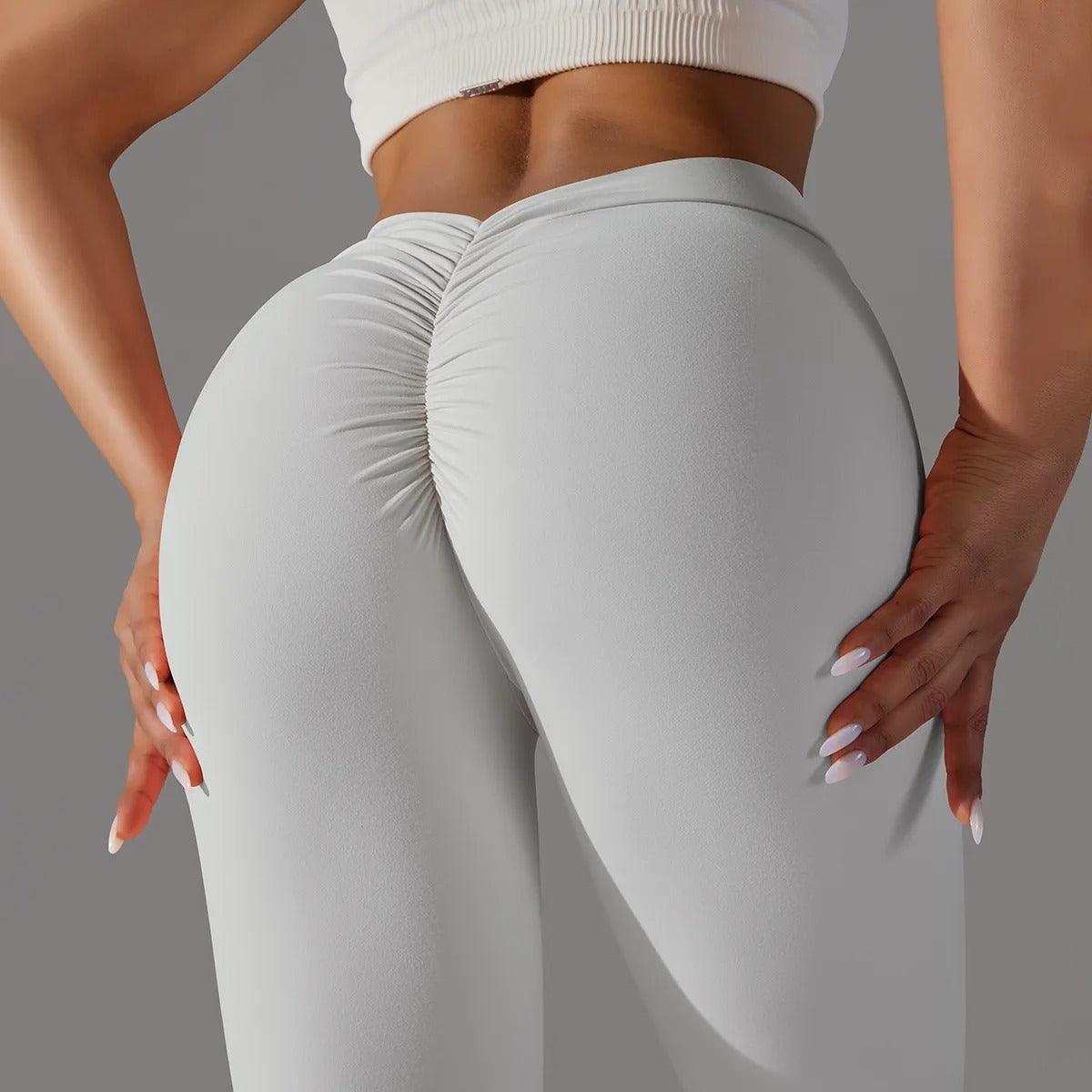 Leggings taille haute V-Back pour femmes avec silhouette classique