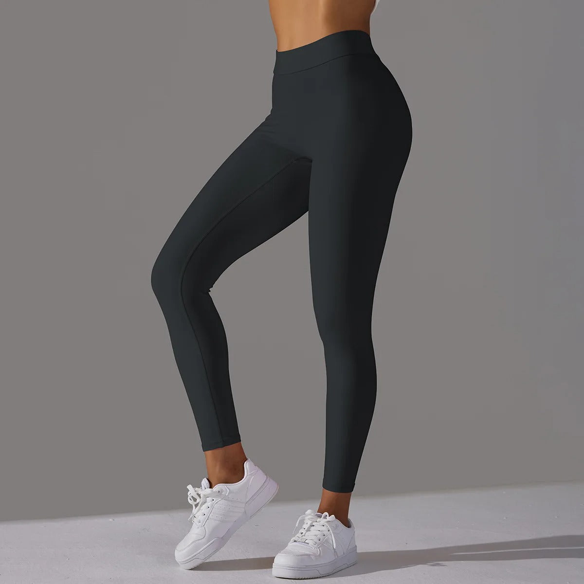 Leggings taille haute V-Back pour femmes avec silhouette classique