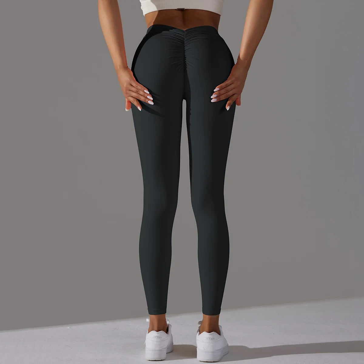 Leggings taille haute V-Back pour femmes avec silhouette classique