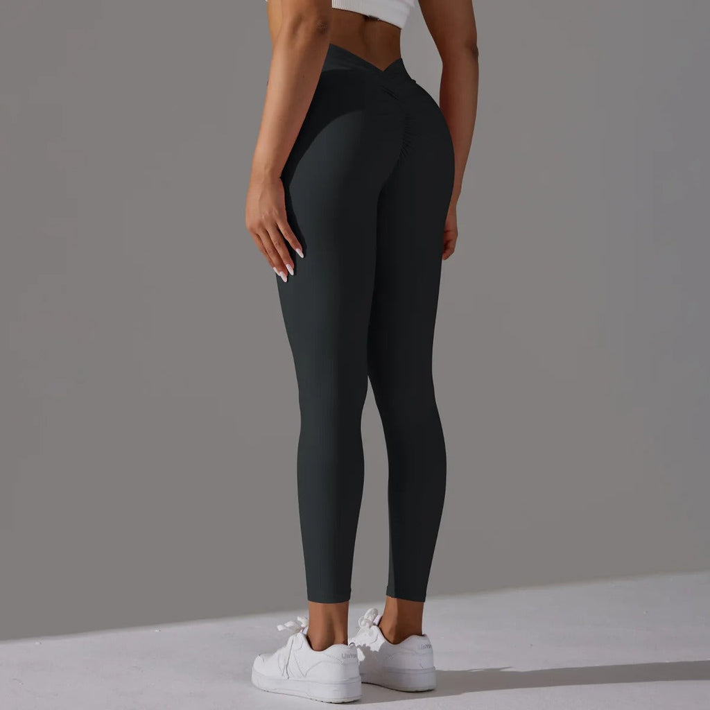 Leggings taille haute V-Back pour femmes avec silhouette classique