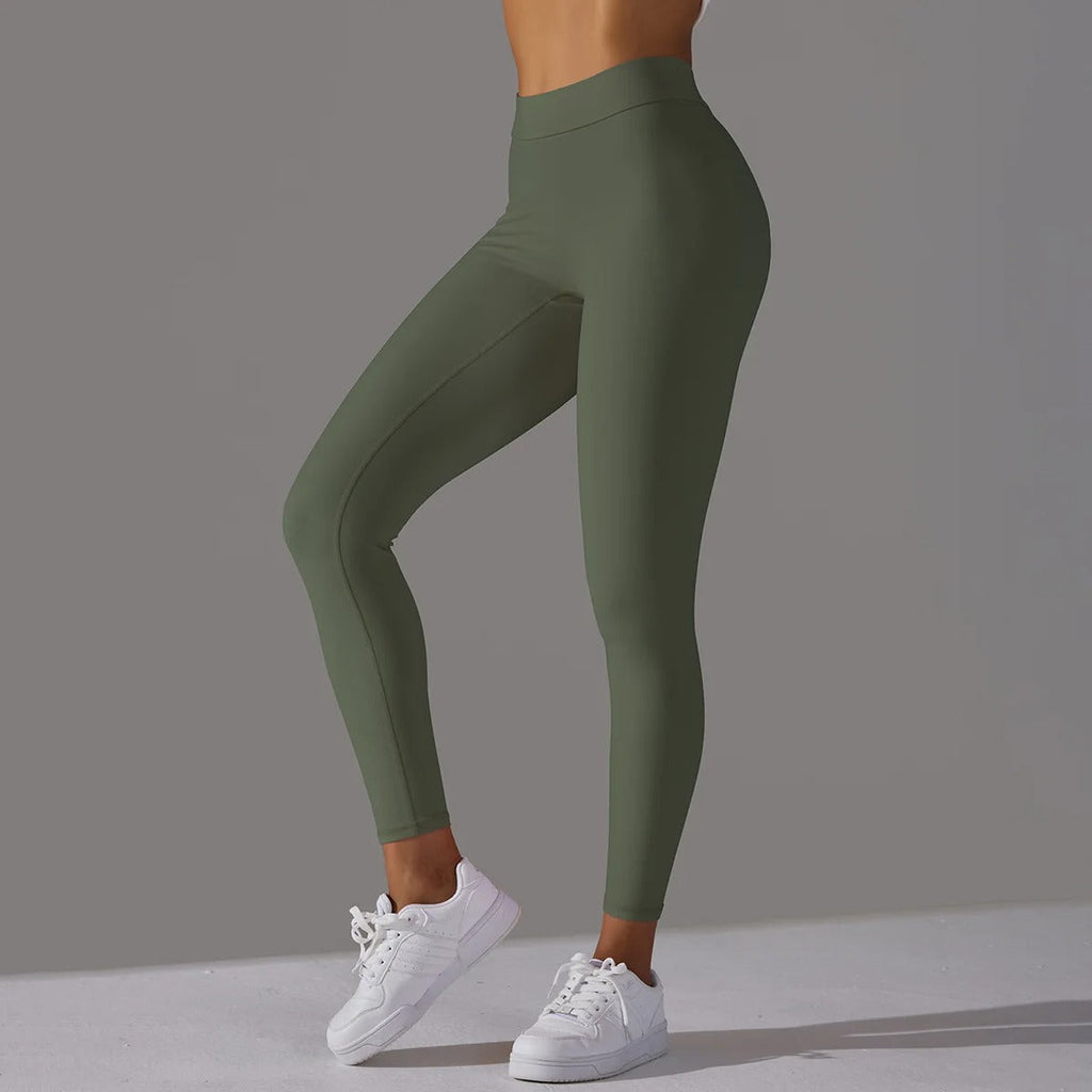 Leggings taille haute V-Back pour femmes avec silhouette classique