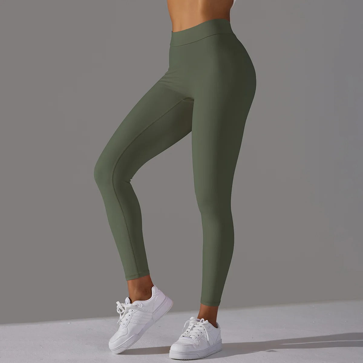 Leggings taille haute V-Back pour femmes avec silhouette classique