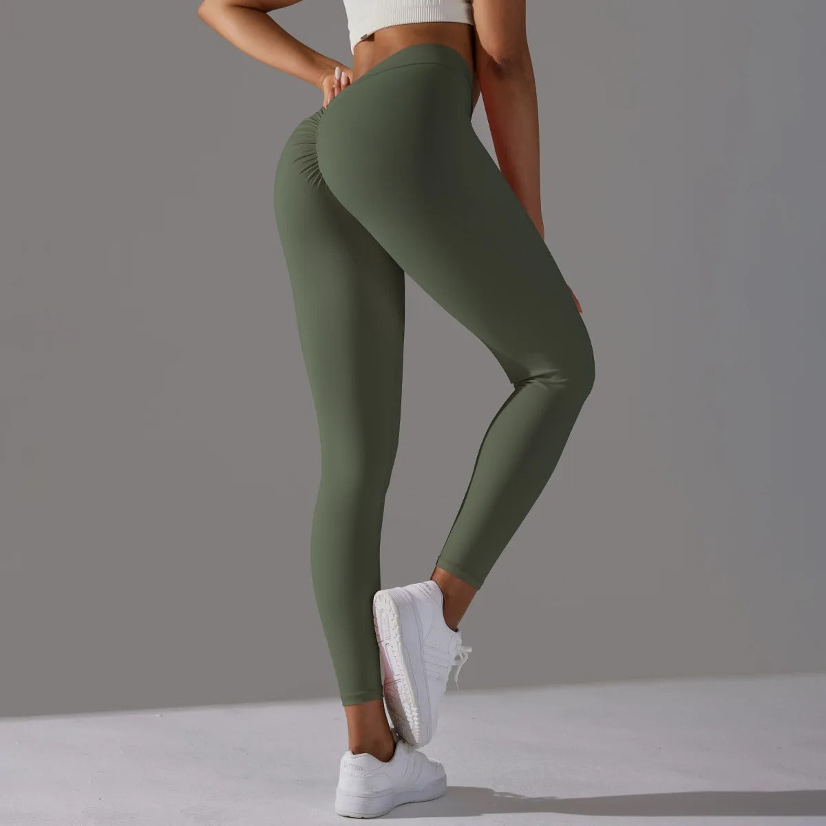 Leggings taille haute V-Back pour femmes avec silhouette classique
