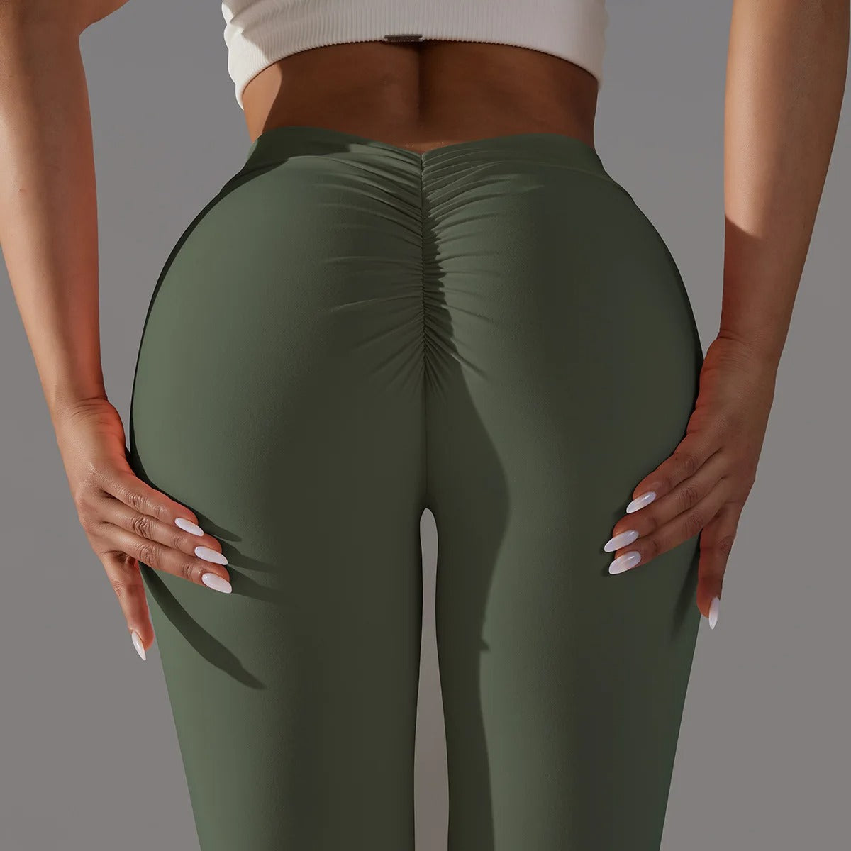 Leggings taille haute V-Back pour femmes avec silhouette classique