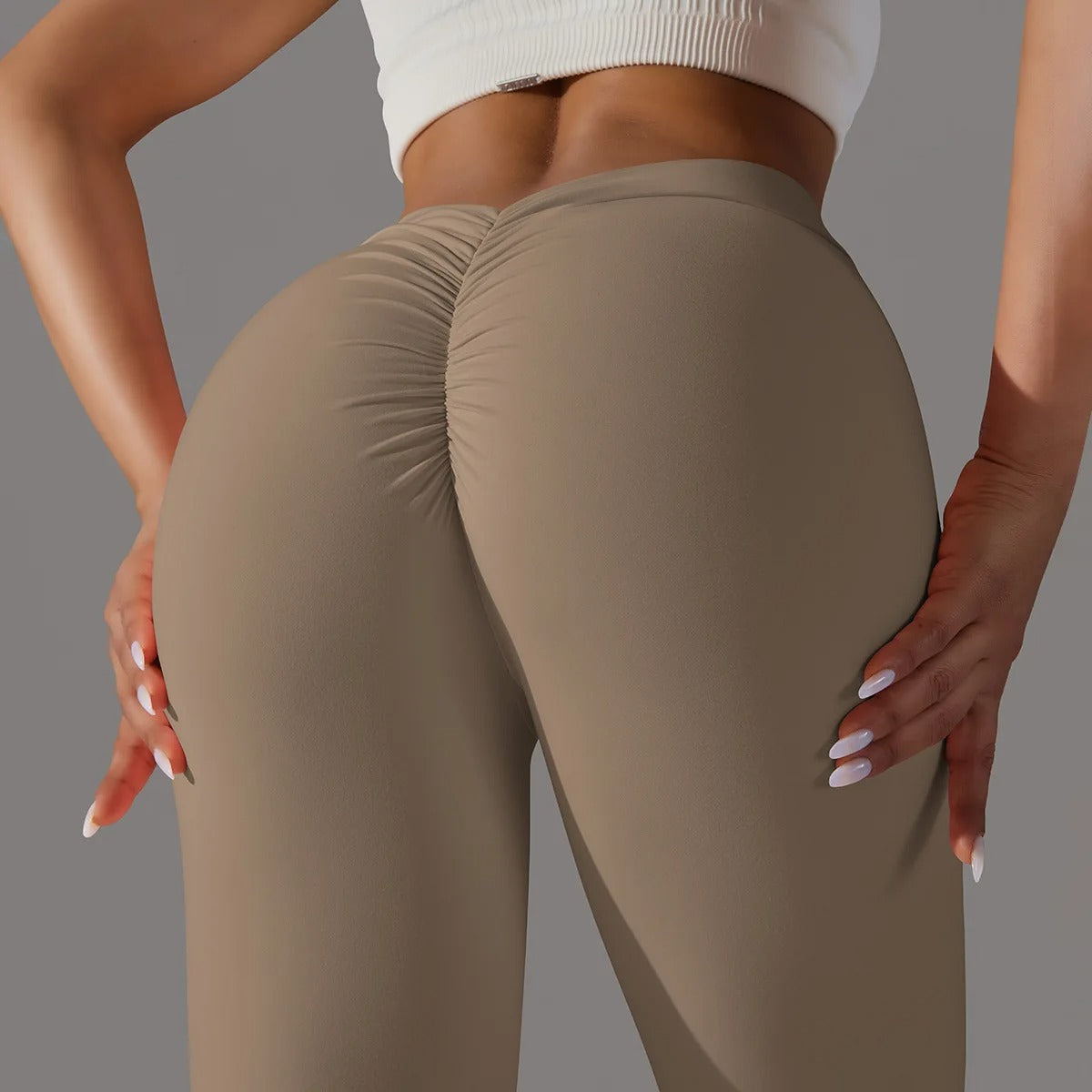 Leggings taille haute V-Back pour femmes avec silhouette classique