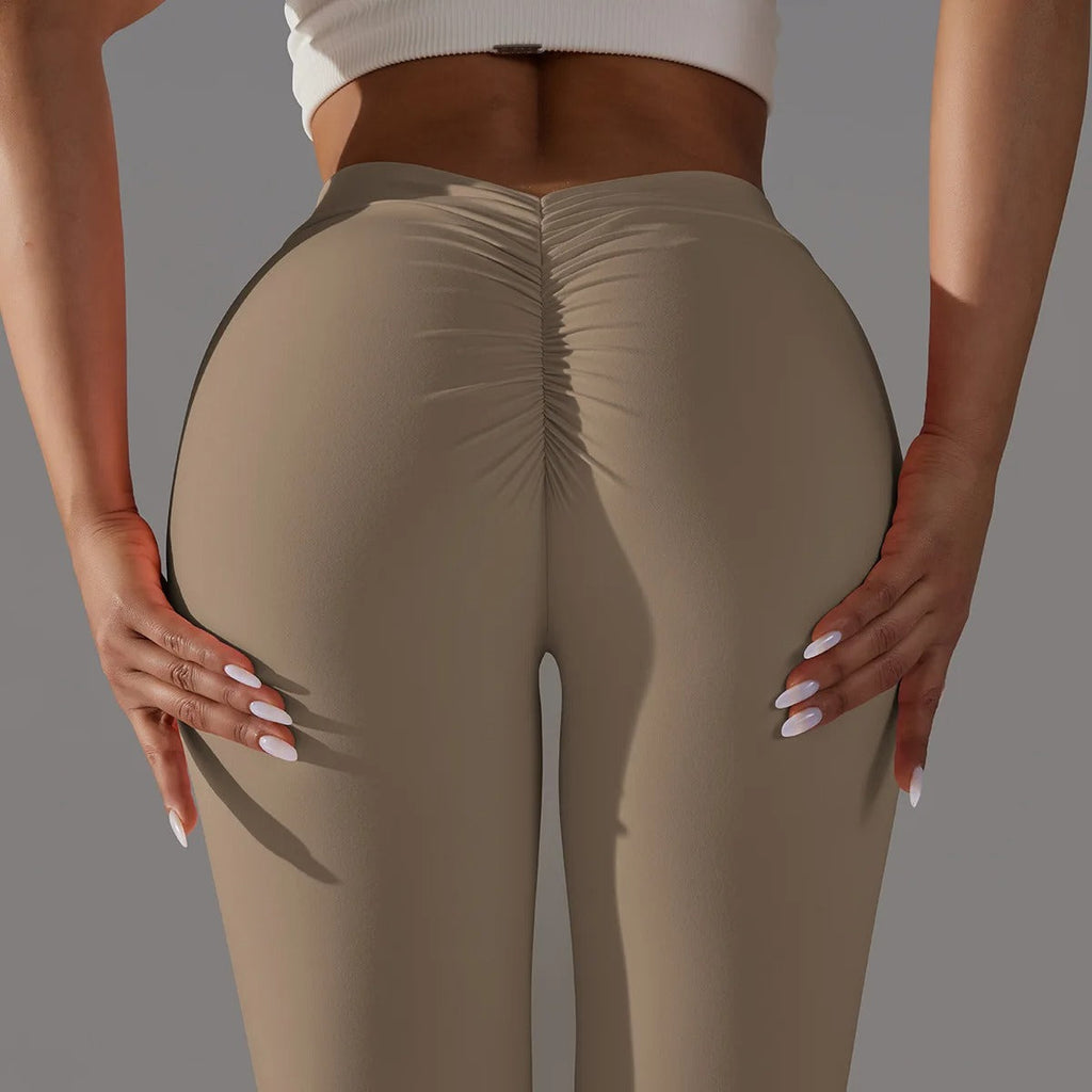Leggings taille haute V-Back pour femmes avec silhouette classique