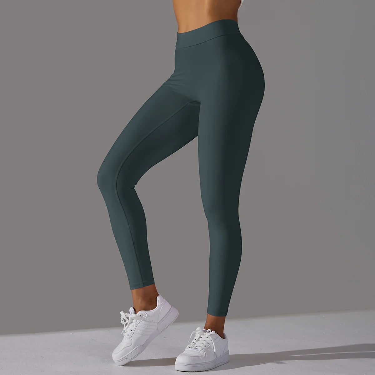 Leggings taille haute V-Back pour femmes avec silhouette classique
