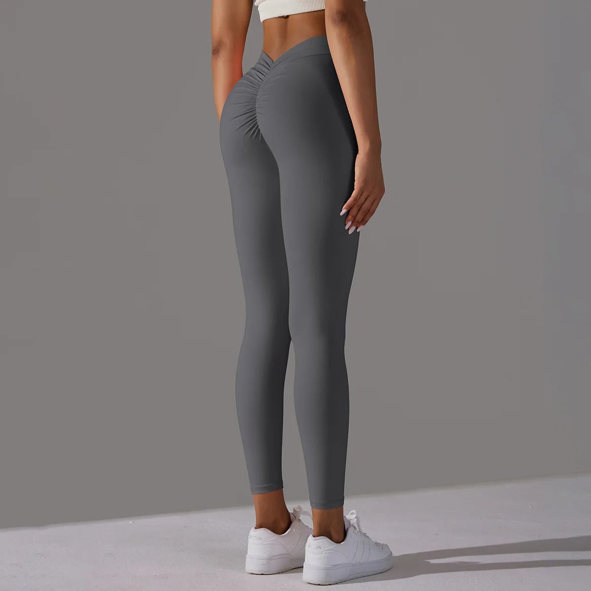 Leggings taille haute V-Back pour femmes avec silhouette classique